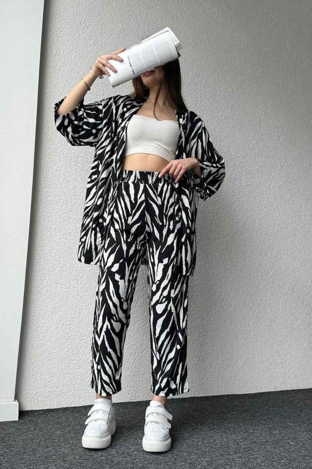 Stylish Zebra Print Co-Ord Set