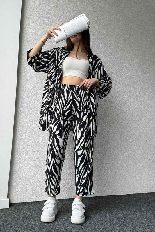 Stylish Zebra Print Co-Ord Set