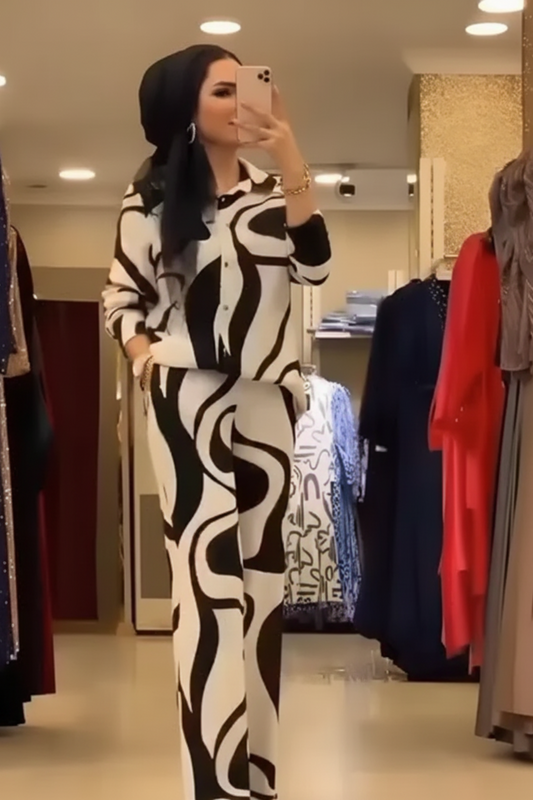 Stylish Zebra Print 2-Piece Outfit