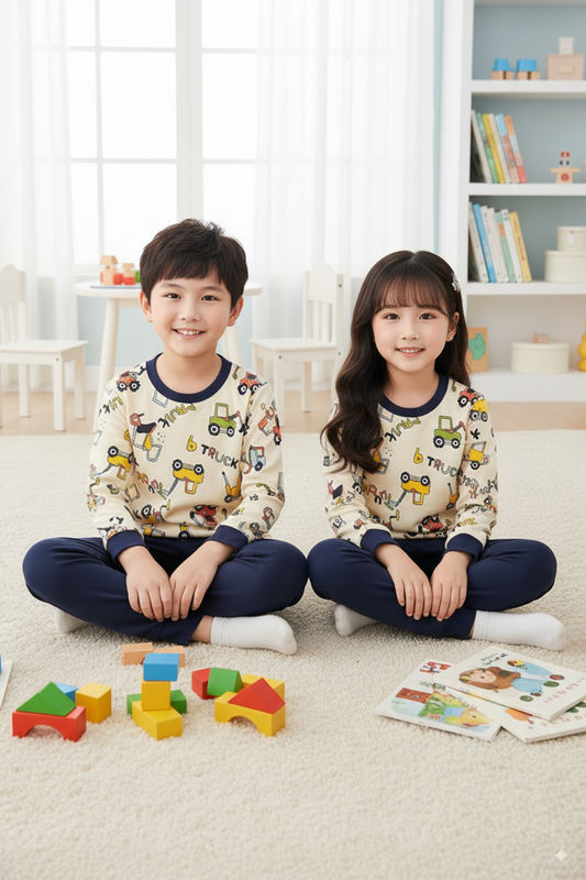 Kids Truck Print Pajama Set