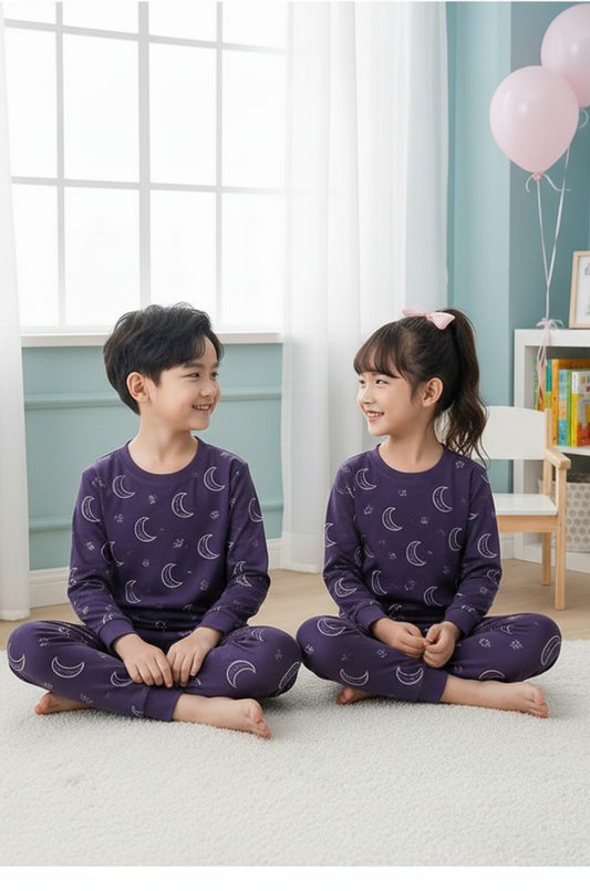 Kids Pajama Set – Moon & Star Nightwear for Boys & Girls