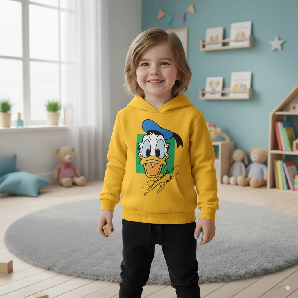 Kids Donald Duck Printed Winter Tracksuit – Hoodie & Trouser