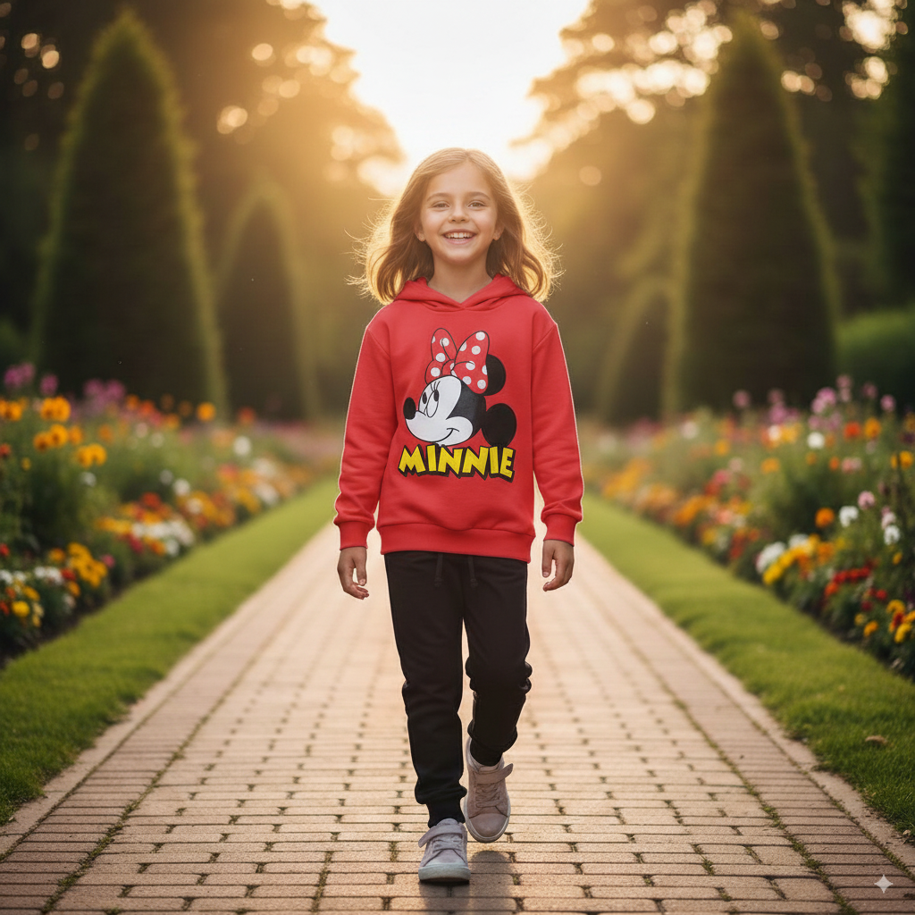 Kids Winter Printed Fleece Tracksuit (Hoodie + Trouser) – Warm & Stylish
