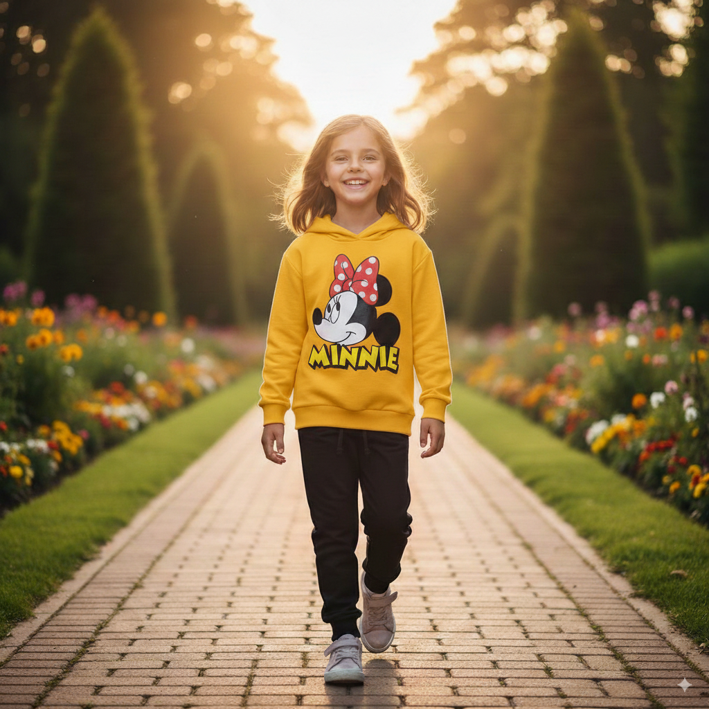 Kids Winter Printed Fleece Tracksuit (Hoodie + Trouser) – Warm & Stylish