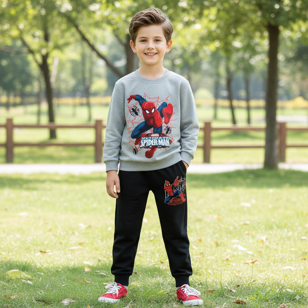 Spidey Adventures Await! Cozy Kids Winter Fleece Tracksuit (1-10 Years)