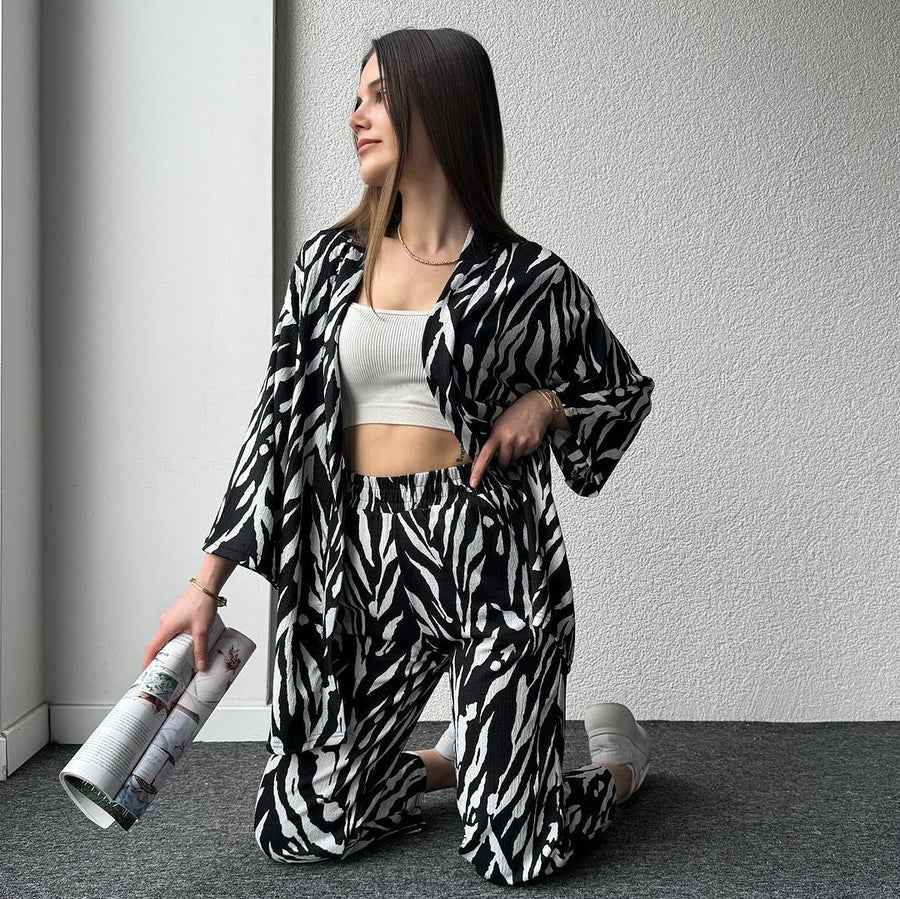 Stylish Zebra Print Co-Ord Set
