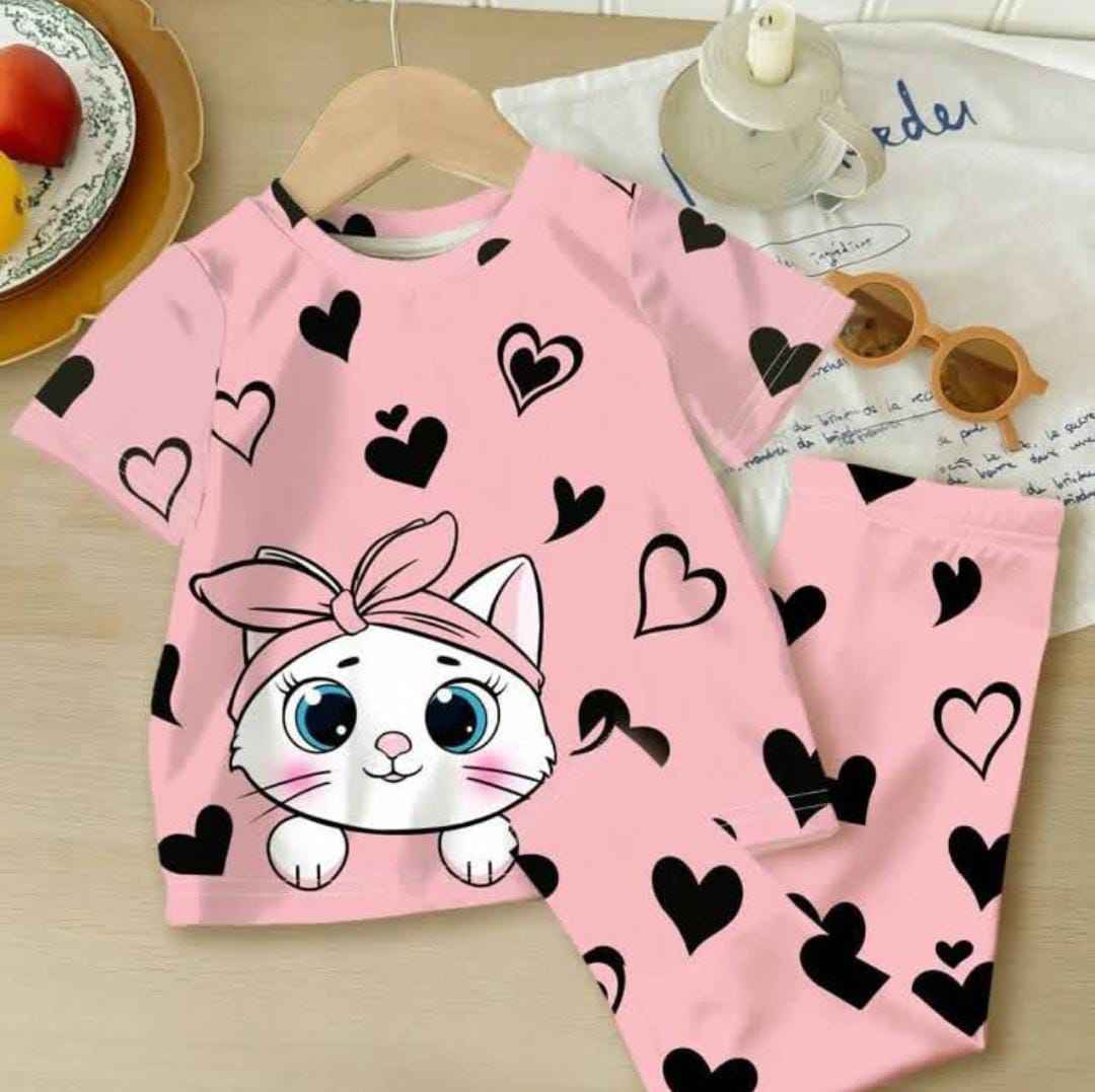 Adorable Kitten Pajama Set