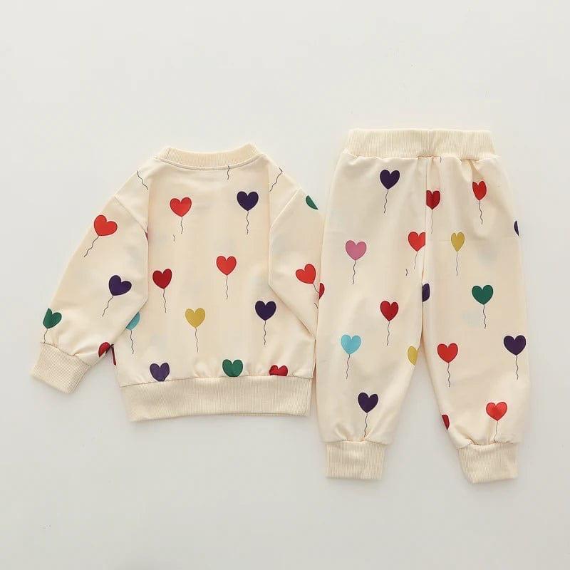 Hello Winter – Color Balloon Cream Double Fleece Set (1–10 Years)