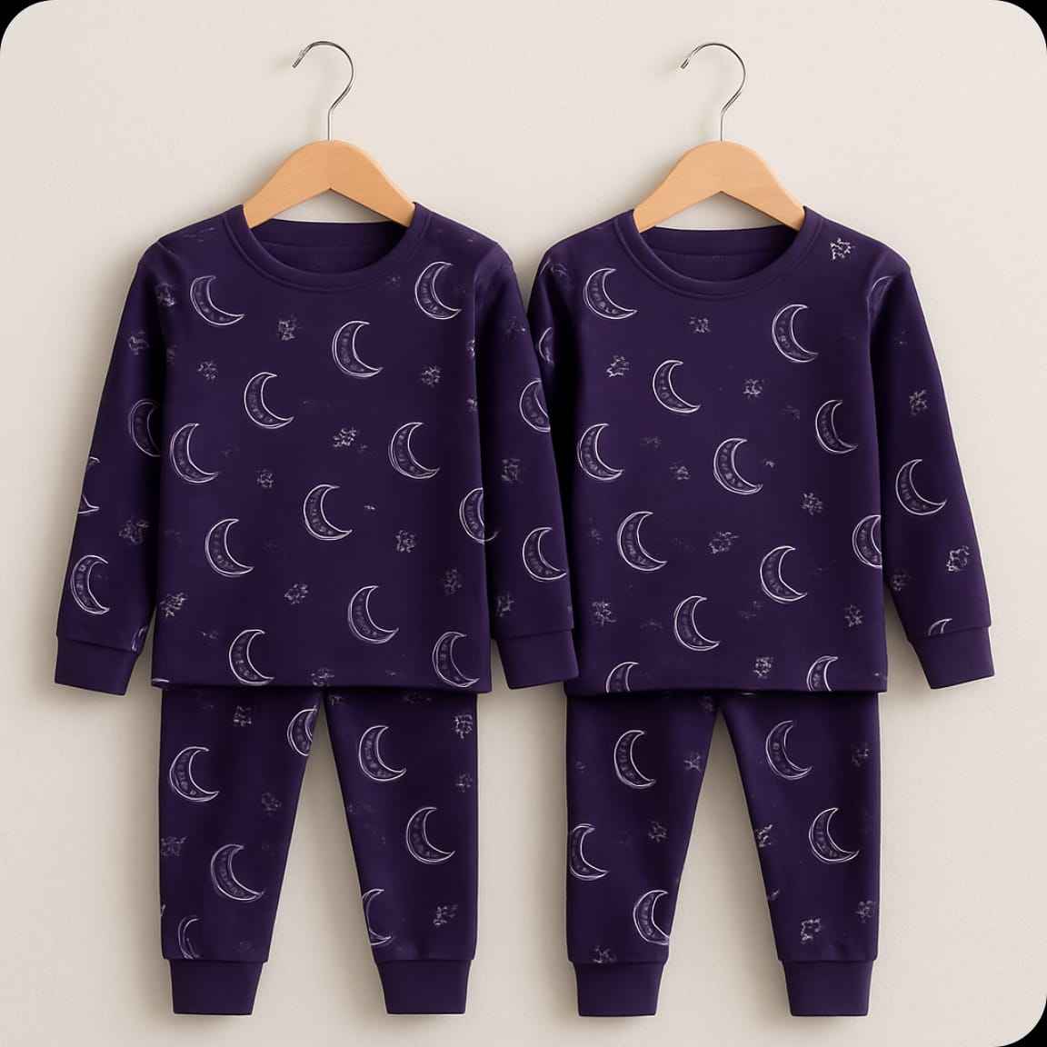 🌙 Kids Pajama Set – Moon & Star Nightwear for Boys & Girls ⭐