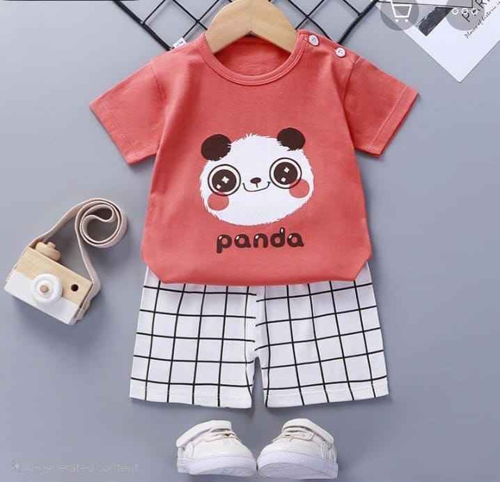 Panda Print Baby Outfit