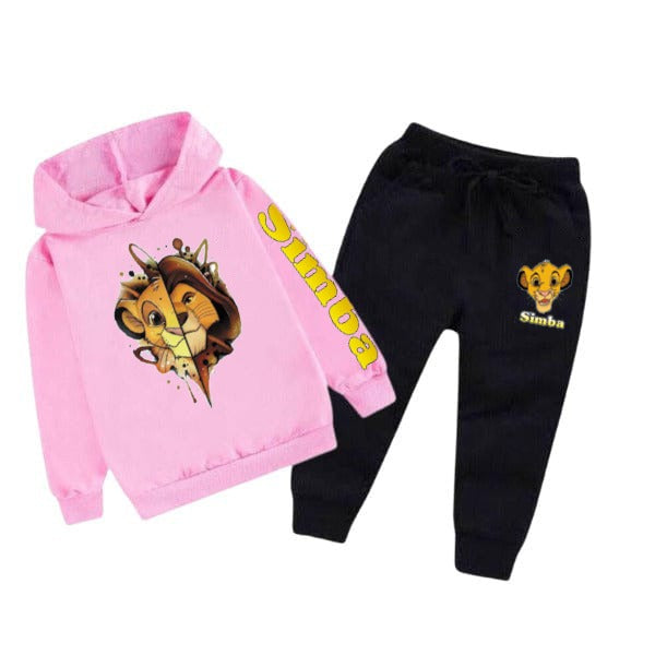 Boys & Girls Simba Printed Tracksuit β Cozy Hoodie + Pants