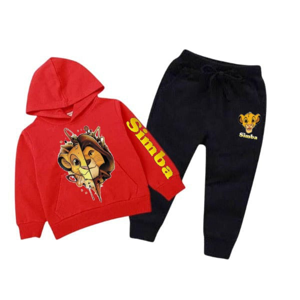 Boys & Girls Simba Printed Tracksuit β Cozy Hoodie + Pants