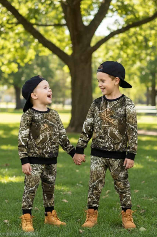 Kids Cow Print Sweatshirt & Jogger Set Cartoon Baby & Toddler Casual Outfit (Copy)