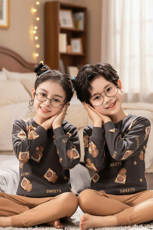 Cute “SWEETS” Kids Night Suit – Soft Jersey Pajama Set (1–10 Years) (Copy)
