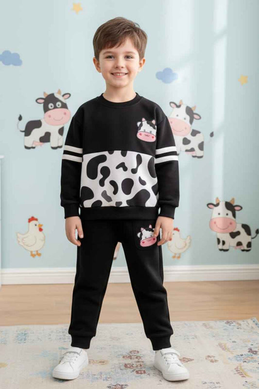 Hello Winter – Moo Cow Black Double Fleece Set (1–10 Years) (Copy)