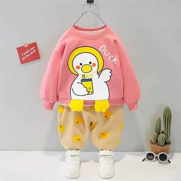 Hello Winter – Duckie Pink Double Fleece Set (1–10 Years) (Copy)