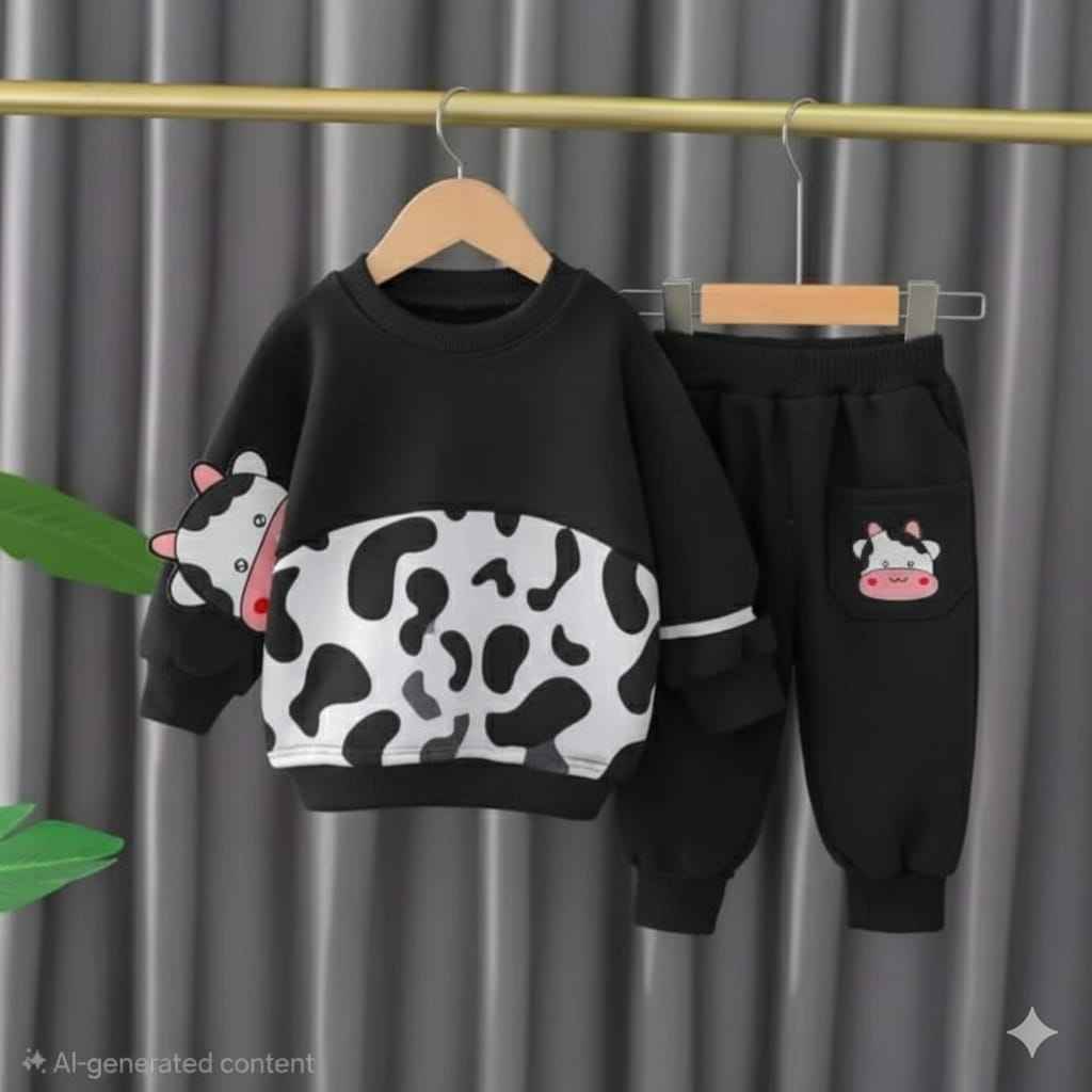 Hello Winter – Moo Cow Black Double Fleece Set (1–10 Years) (Copy)