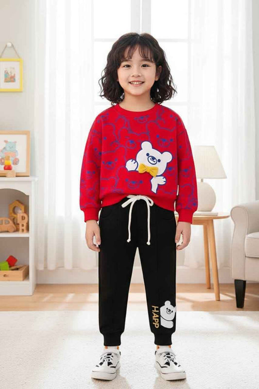 Hello Winter – Red Bow Bear Double Fleece Set (1–10 Years) (Copy)