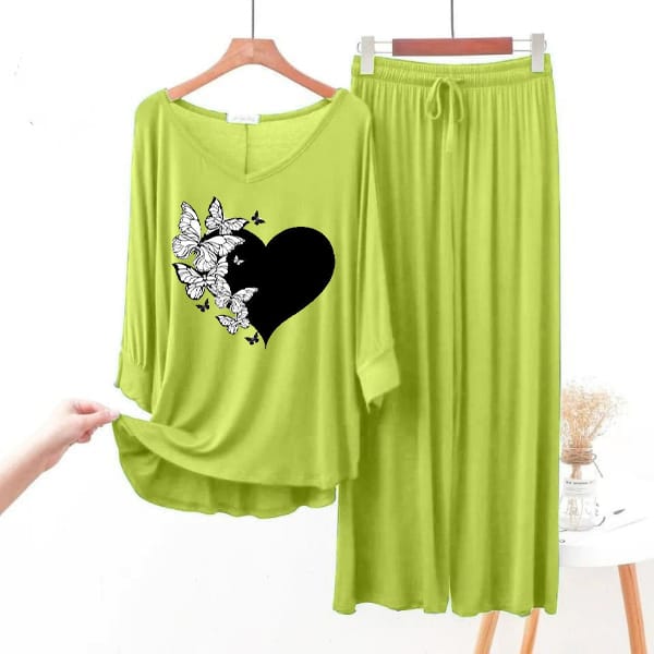 Butterfly Heart Lounge Wear Set | Soft Jersey Fabric