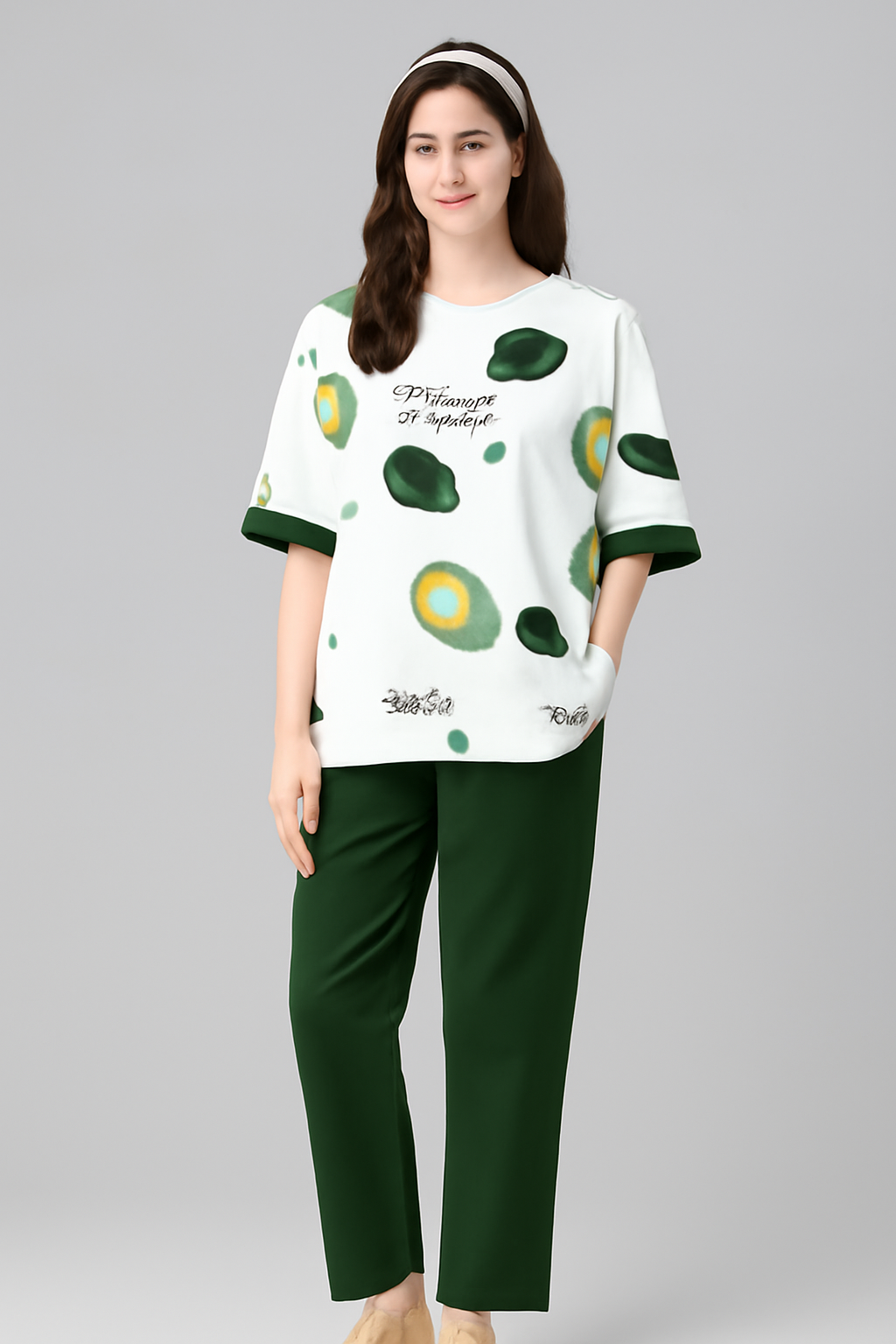 Avocado Print Nightwear Set – Soft & Stylish Loungewear - Al SafouhStore