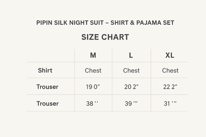 Pipin Silk Night Suit – Shirt & Pajama Set - Al SafouhStore