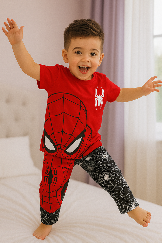 Baby Baba Spiderman T-Shirt & Pajama - Al SafouhStore