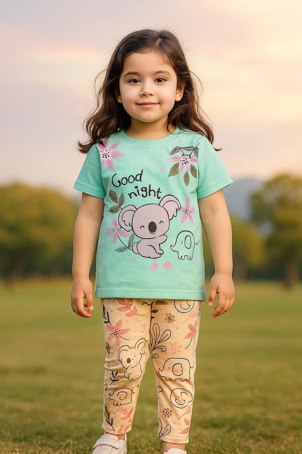 Baby Girl Koala Good Night T-Shirt & Pajama Set - Al SafouhStore