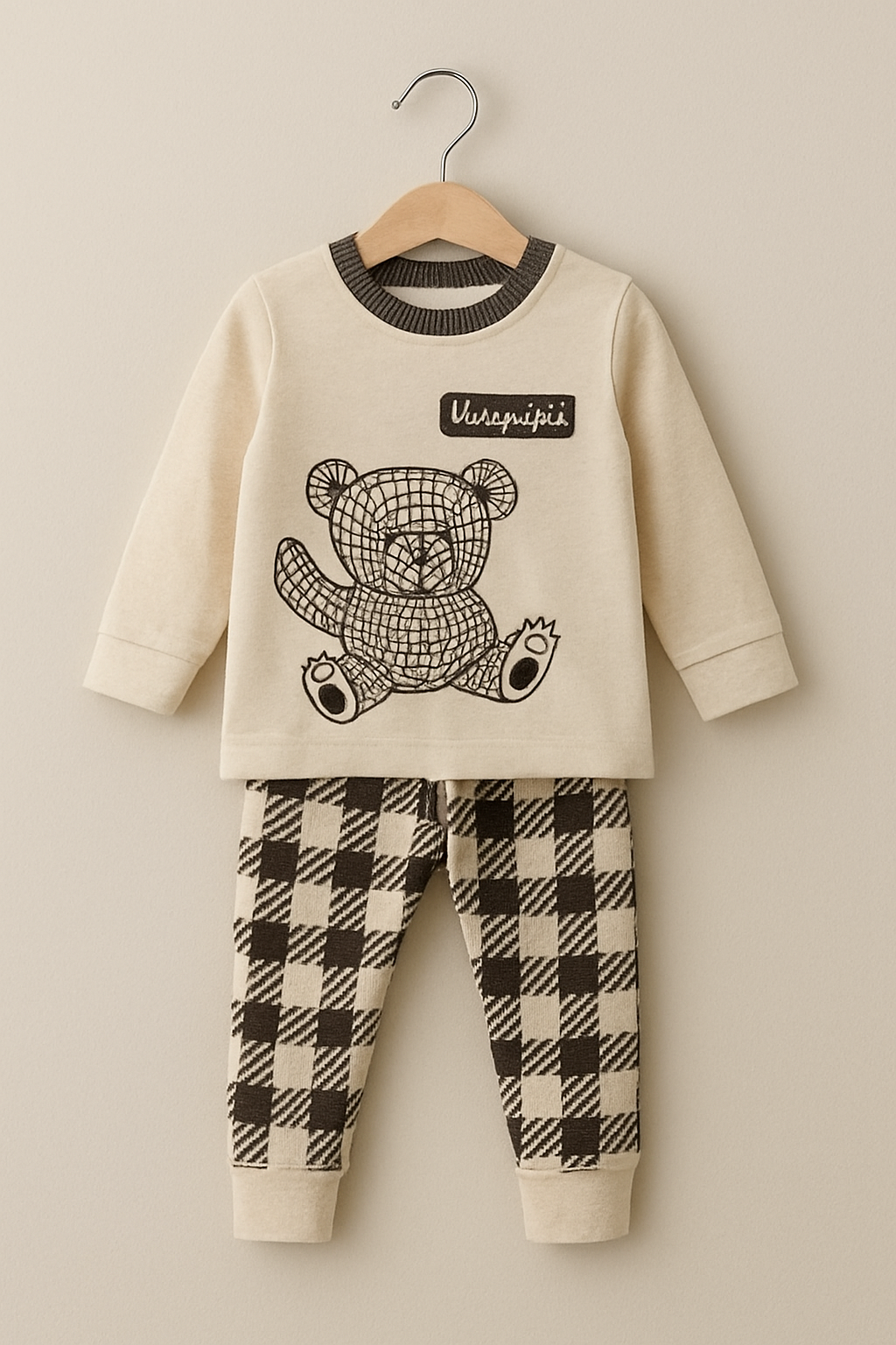 Kids Teddy Print Pajama Set – Soft Jersey - Al SafouhStore