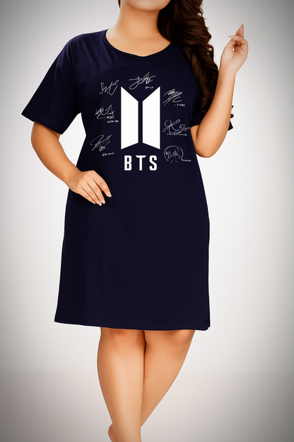 Women’s BTS Printed Long T-Shirt