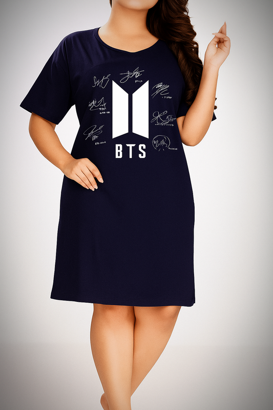Women’s BTS Printed Long T-Shirt