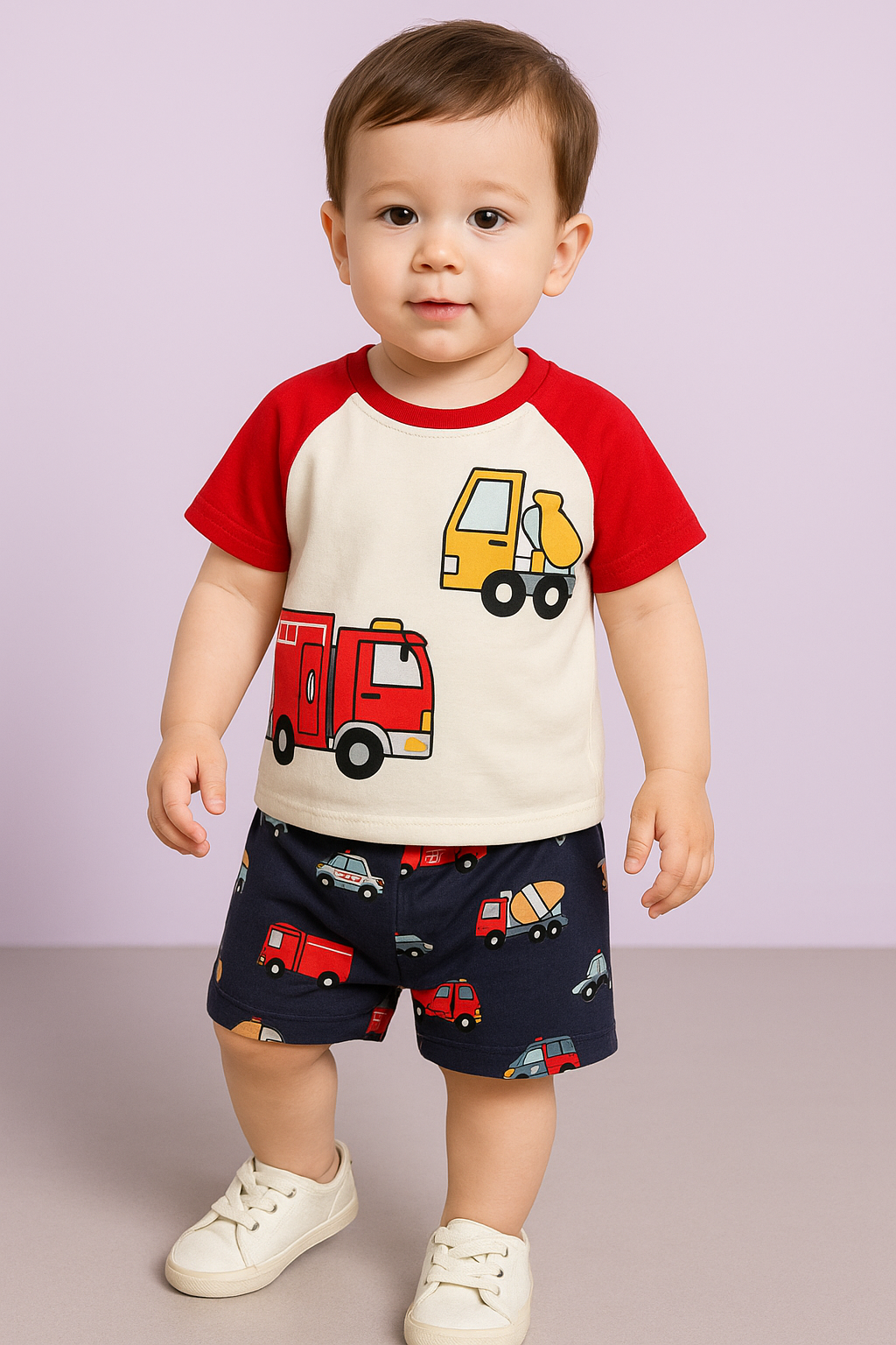 Truck Print T-Shirt & Shorts Set - Al SafouhStore