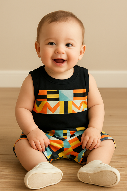 Colorful Geometric Baby Outfit - Al SafouhStore