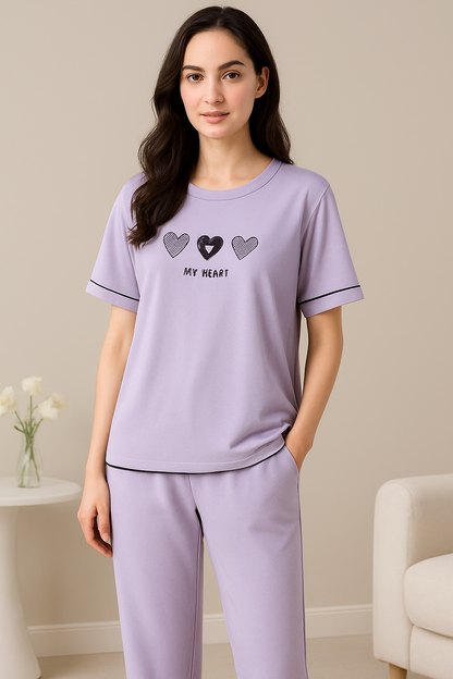 Soft Jersey Night Suit – Elegant & Relaxed Fit - Al SafouhStore