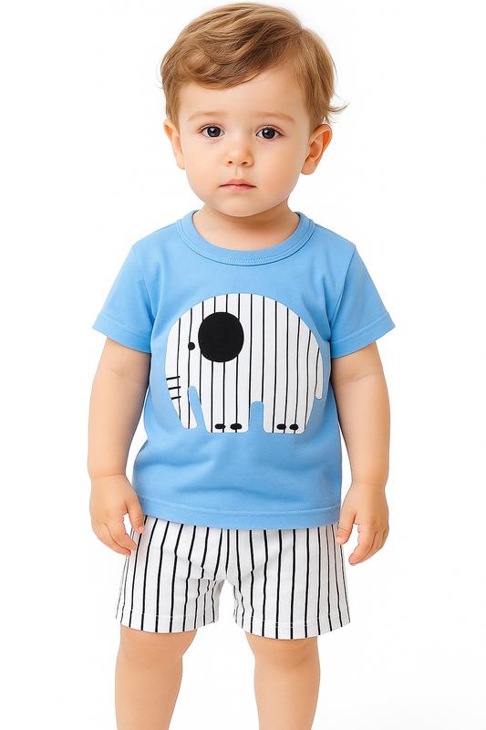 Elephant Print Baby Outfit - Al SafouhStore