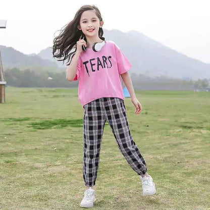 Baby Girl Pink Tears T-Shirt & Check Pajama