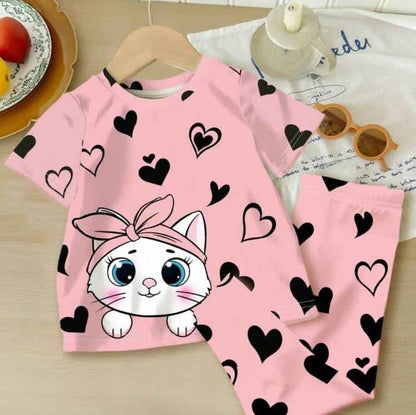 Adorable Kitten Pajama Set