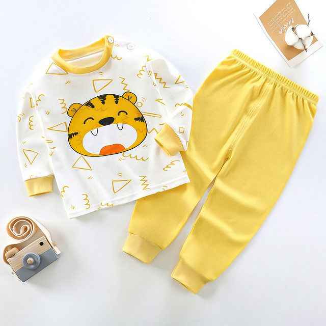 Boys Yellow Tiger Nightwear Suit