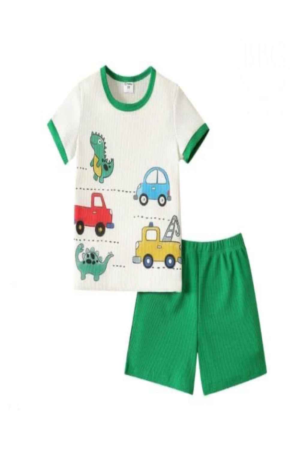 Cute Kids Printed Night Suit Dinosaur & Car Design