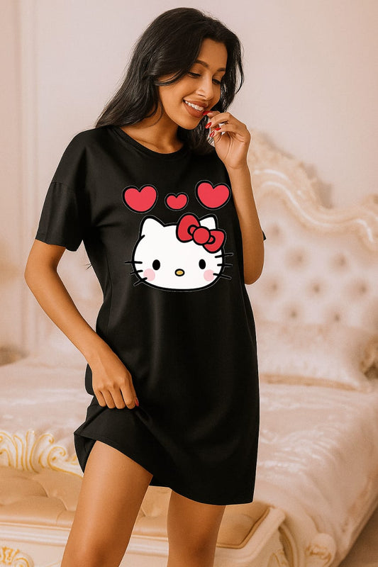 Trendy Women’s Long T-Shirt Dress – Cute & Comfortable Casual Wear