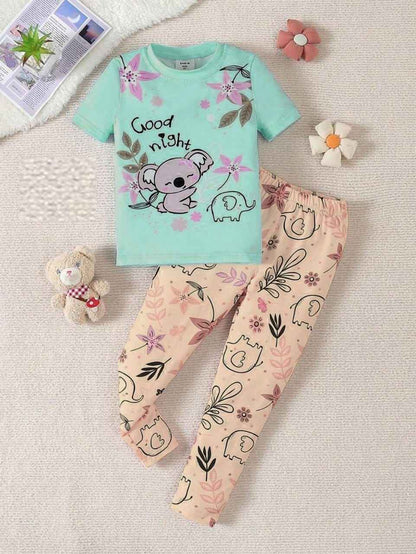 Baby Girl Koala Good Night T-Shirt & Pajama Set