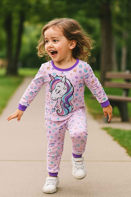Baby Baba Unicorn Print Pajama Set