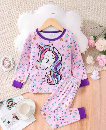 Baby Baba Unicorn Print Pajama Set