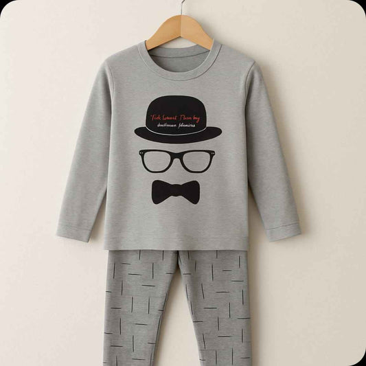 Gentleman Style Pajama Set 🎩👓