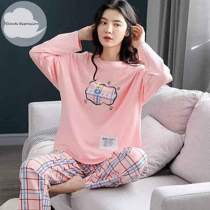 Pink Plaid Pajama Set – Soft & Stylish Loungewear