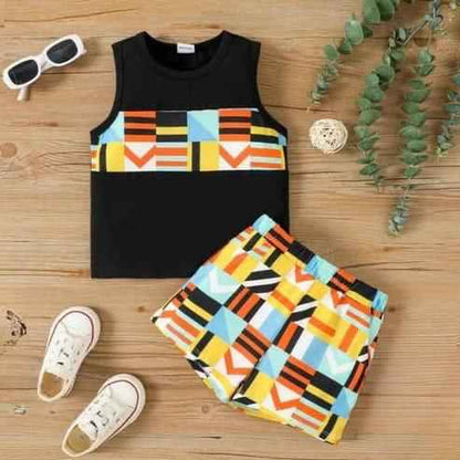 Colorful Geometric Baby Outfit
