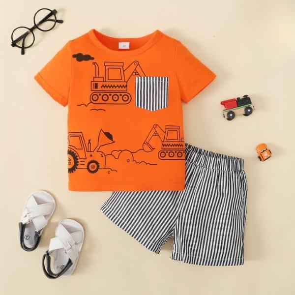 Construction Vehicle Baby Outfit