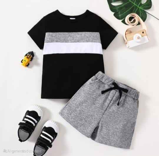Classic Black &amp; Grey Baby Outfit