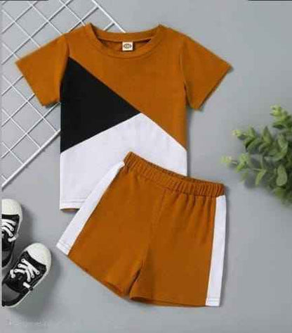 Brown & Black Color Block Set