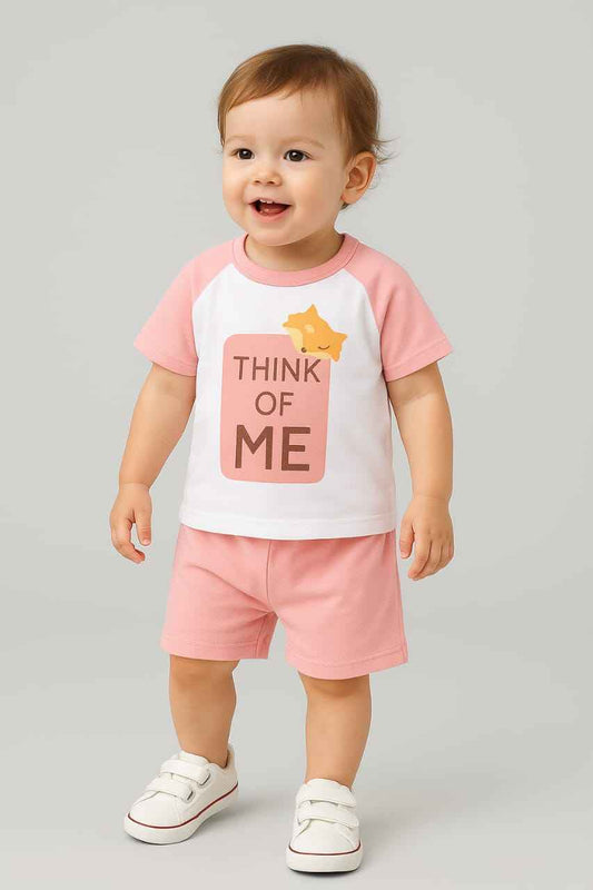 Kids Pink “Think of Me” T-Shirt & Shorts Set
