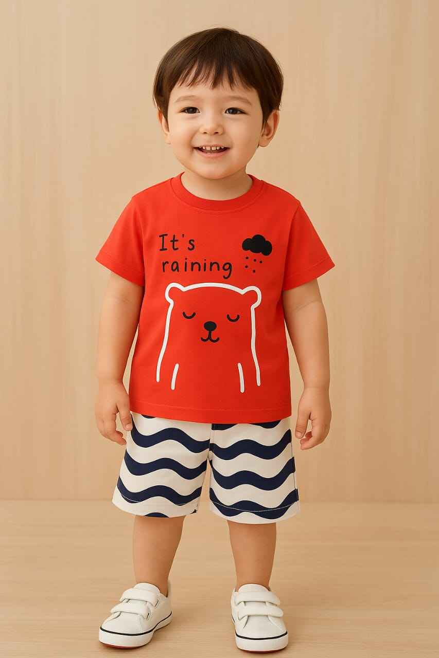Red Bear Print Set